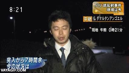 reportero,mira una camara vamos a liarla,en directo,derrapar,derrapes