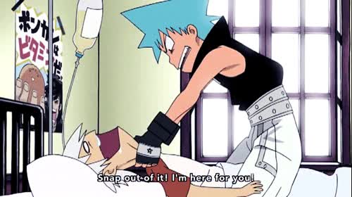 soul eater,obligar,dejar tirado,despertar,mala leche,mañana,dormido,amigo,dejar colgado,blackstar