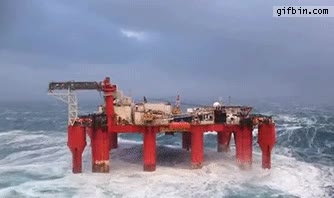 menudo mareo estar ah&iacute;,grandes,olas,mar,petroleo,petrolifera,plataforma