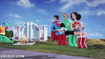 linterna verde,superman,superheroes voladores,wonder woman,aquaman,trollear