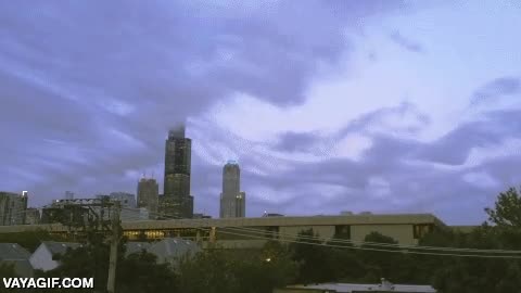 partir,rasgar,vendaval,viento,nubes,rascacielos,edificio