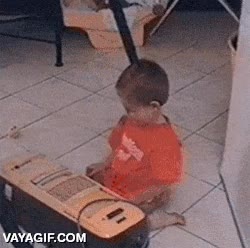 hijo,padre,genial,cresta,aspiradora,aspirador,peinar