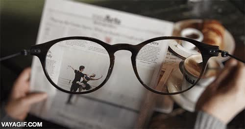 periodico,cafe,vista perfierica,gafas,subjetivo