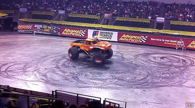 Enlace a Donuts con un monstertruck