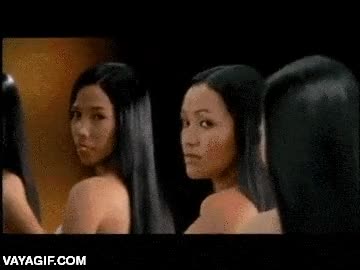 pelo liso,anuncio,champ&uacute;,alguna de las otras tambi&eacute;n podr&iacute;an tener sorpresa,asiaticos,sopresa,pelazo