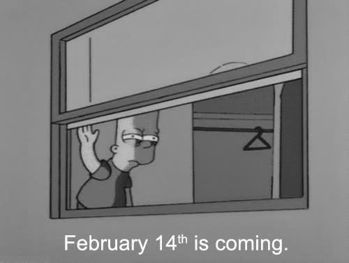 ventana,lo mismo,bart simpson,san valentin,todos los a&ntilde;os,cortina,esconderse