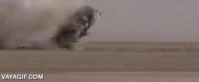 espero que no hubiera nadie dentro,vueltas de campana,supongo que solo era una prueba