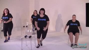 ejercicio desde la silla,gordas,no poder ni levantarse,aerobic