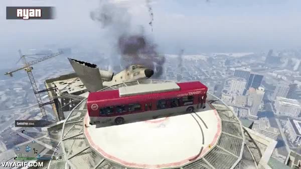 avion,de carga,carguero,autobus,llevar,encima,que importa la fisica?,edificio,rascacielos