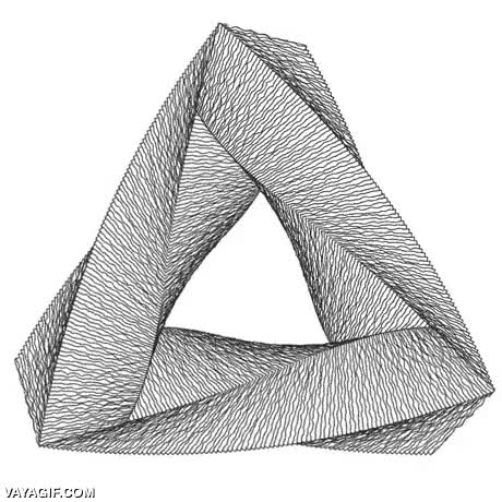 efecto,visual,optico,triangulo,girar sobre s&iacute; mismo