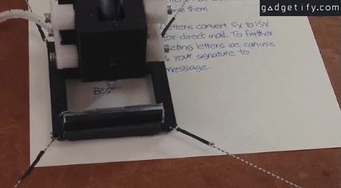 impresora,letra,a mano,handwritten,caligraf&iacute;a,robot,genial