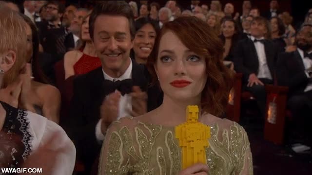 emma stone,oscar,2015,gala,premio,LEGO,de juguete