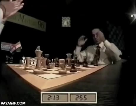 kasparov,campeon mundial de ajedrez,manos a la cara,masters,error,fail