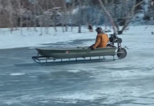 barca,sierra circular,lago,hielo,serrar