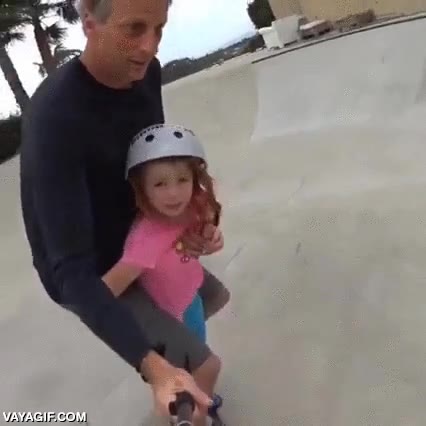 hija,padre,montar,skatepark,niña,skate,skater