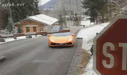 barrera,pasar por debajo,esquivar,stop,lamborghini,lambo