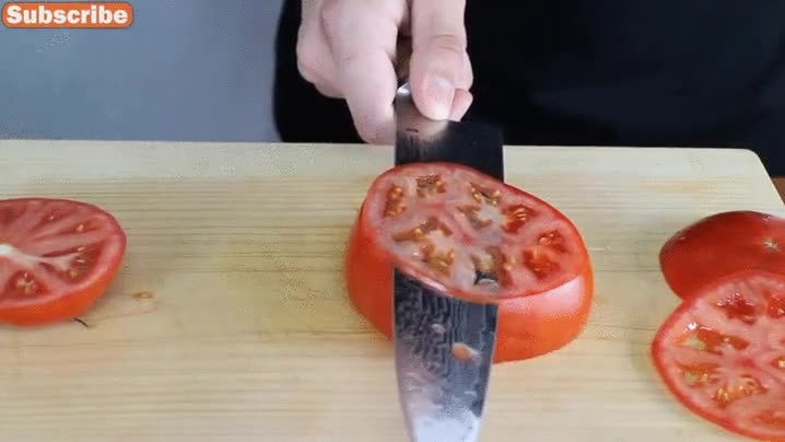 rodaja,tomate,cuchillo,muy afilado,cortar