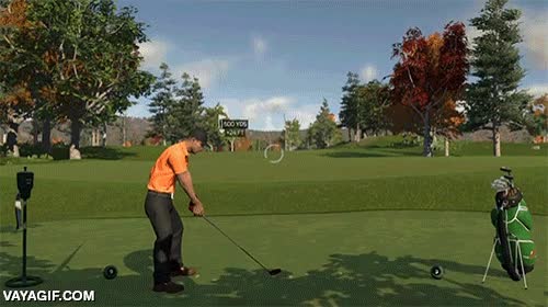pelotazo,caer,ciervo,fail,cuartos traseros,tiger woods,no hay nada m&aacute;s aburrido que un juego de golf
