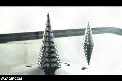 espiral,pinchos,ferrofluido,magnetico,imanes