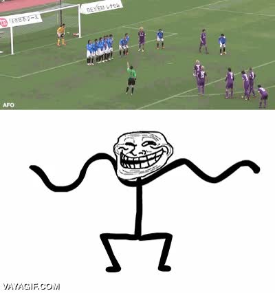 troll,tecnica,enga&ntilde;ar,a lo tonto es un golazo,gol,marcar,falta,indirecta,truco