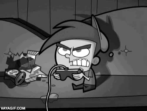 timmy,padrinos magicos,jugar,cabreado,enfadado,consola,mando