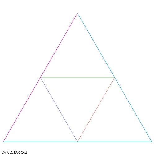 geometria,triangulos,exponenciales,fascinantes,se curva el centro