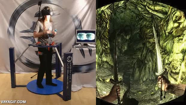 quiero probar,realidad virtual,espadas,juego,plataforma de juego