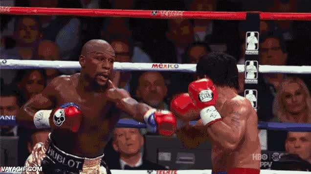 Mayweather,Paquiao,combate del siglo,boxeo,boxeadores,gran golpe de cara a ese puño