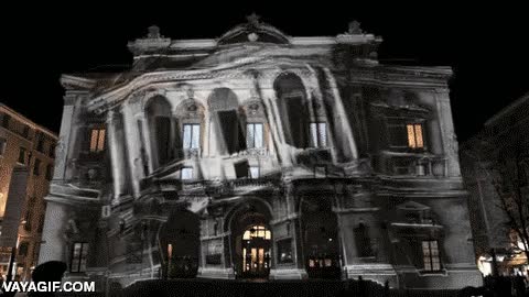 edificio,proyector,casa,doblarse,proyecci&oacute;n,interactivo