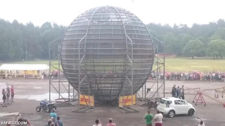 looping,coche,vueltas,rueda,bola,esfera