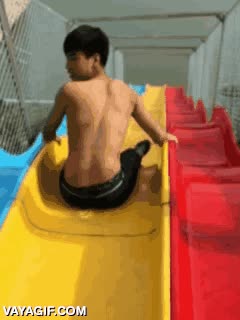 tobogan,acuatico,tirarse,rebotar,mal calculado