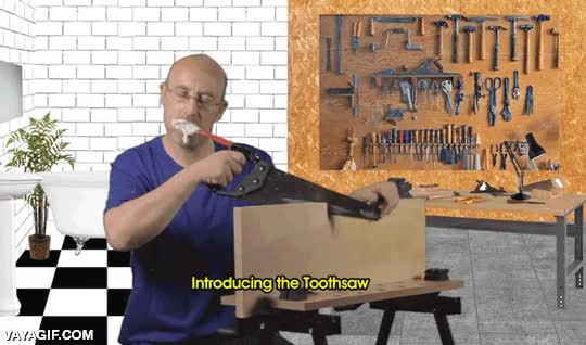 no desaproveches el movimiento,cepillo de dientes,sierra,toothsaw,invento