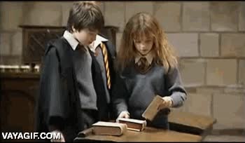 disimular,harry potter,hermione,ron,libro,romper,disimulo