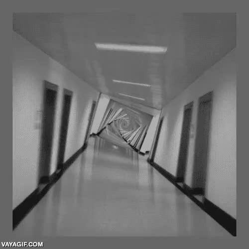 pasillo,efecto optico,mareo,marear,curva