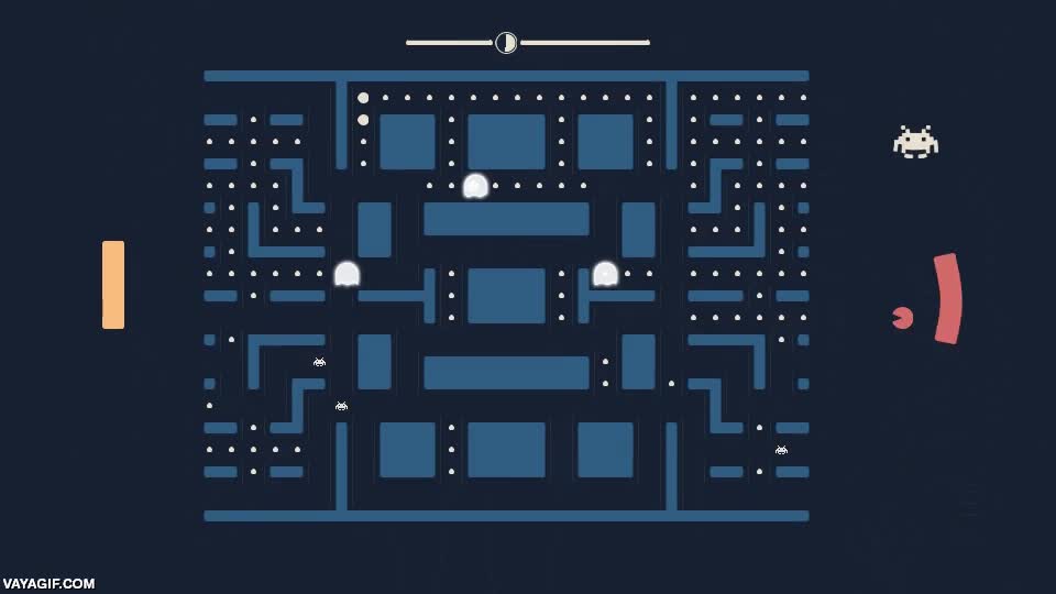 videojuego,mezcla,pacman,pong,space invaders