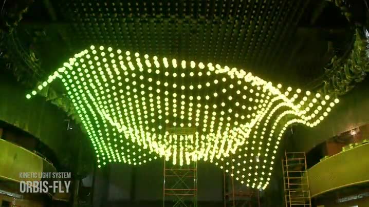 Kinetic lighting system,luces,formas
