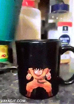 songoku,taza,brutal,calentarse