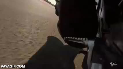 roce,friccion,estribera,moto gp,accidente,entrenamientos,lijada por completo