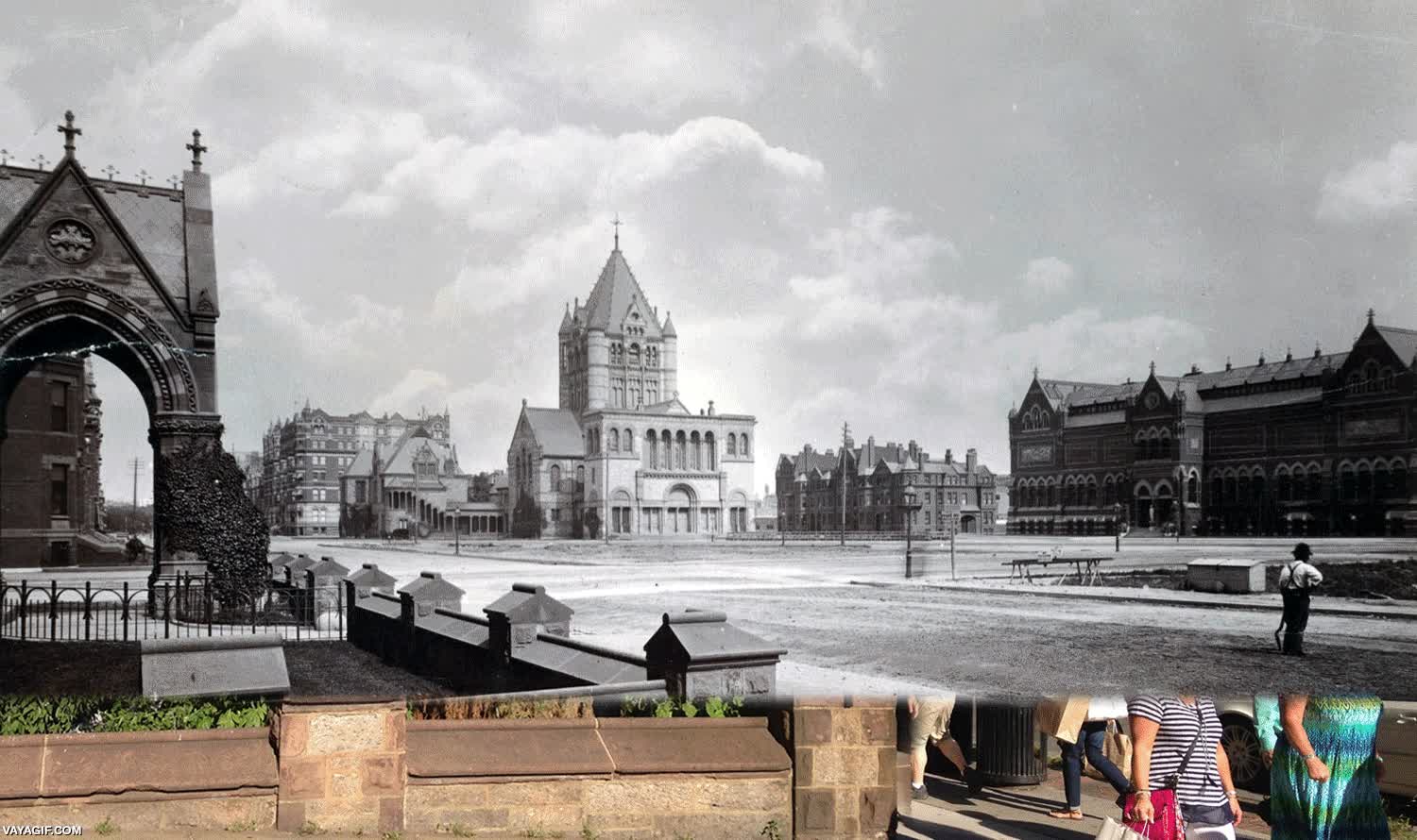 boston,segundos,time-lapse,cambio,edificios que se mantienen en pie