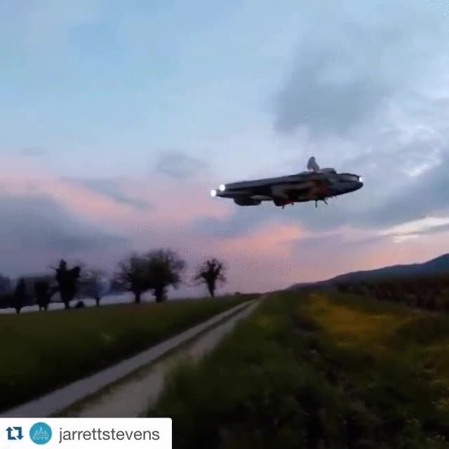 halcon milenario,star wars,dron,forma,que pasada