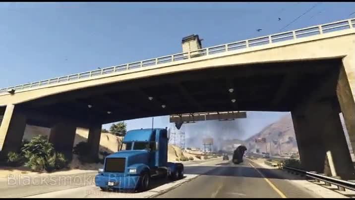 gta v,explotar,saltar,puente,volver a ponerse en su sitio,fisicamente imposible,camion