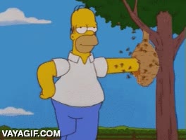 Cuando sabes que te has equivocado pero no lo quieres admitir Liar,Problemas,Homer,Abejas,Tranquilo,Miel,Los Simpson