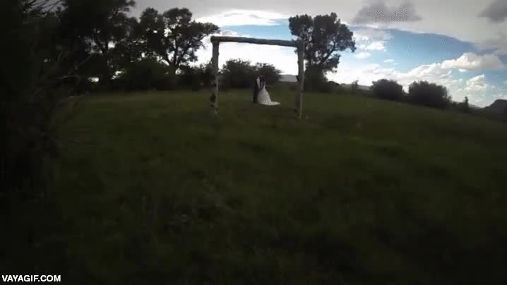 boda,dron,dronazo,novios,en toda la cara,pareja,grabar,video,fail
