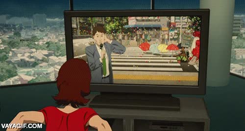 tele,pantalla,anime,entrar,colarse,atravesar