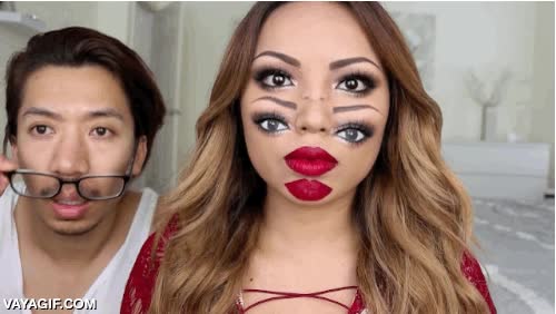 El maquillaje para Halloween que dejará locos a todos tus invitados cara doble,efecto,cejas,boca,nariz,pintadas,ojos,maquillaje,maquillar