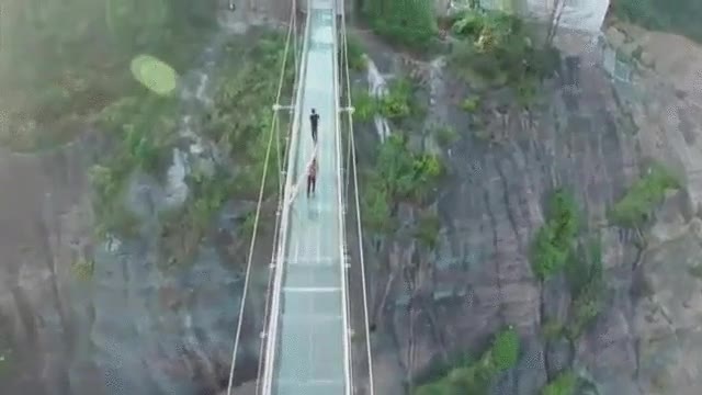 tengo v&eacute;rtigo no gracias,puente,colgante,suelo de cristal,vidrio,cruzar,pingjiang county,china