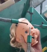 Muñeca,inquietante,maquina,ojos,colocar,ojo,maquinaria,perturbador