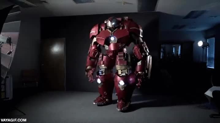 hulk buster,hulkbuster,cosplay,disfraz,hay una persona ah&iacute; dentro,otro nivel,increible