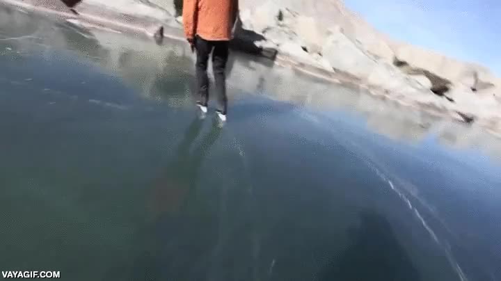patinaje,patinar,sobre hielo,rocas,esquivar,r&iacute;o,agua congelada