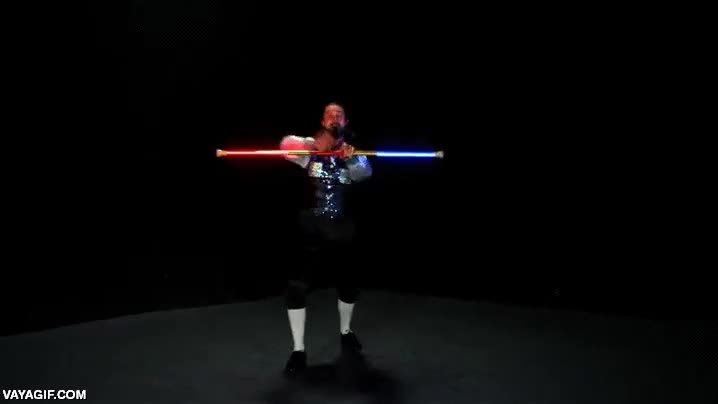 luces,led,vara,palo,dar vueltas,genera una imagen